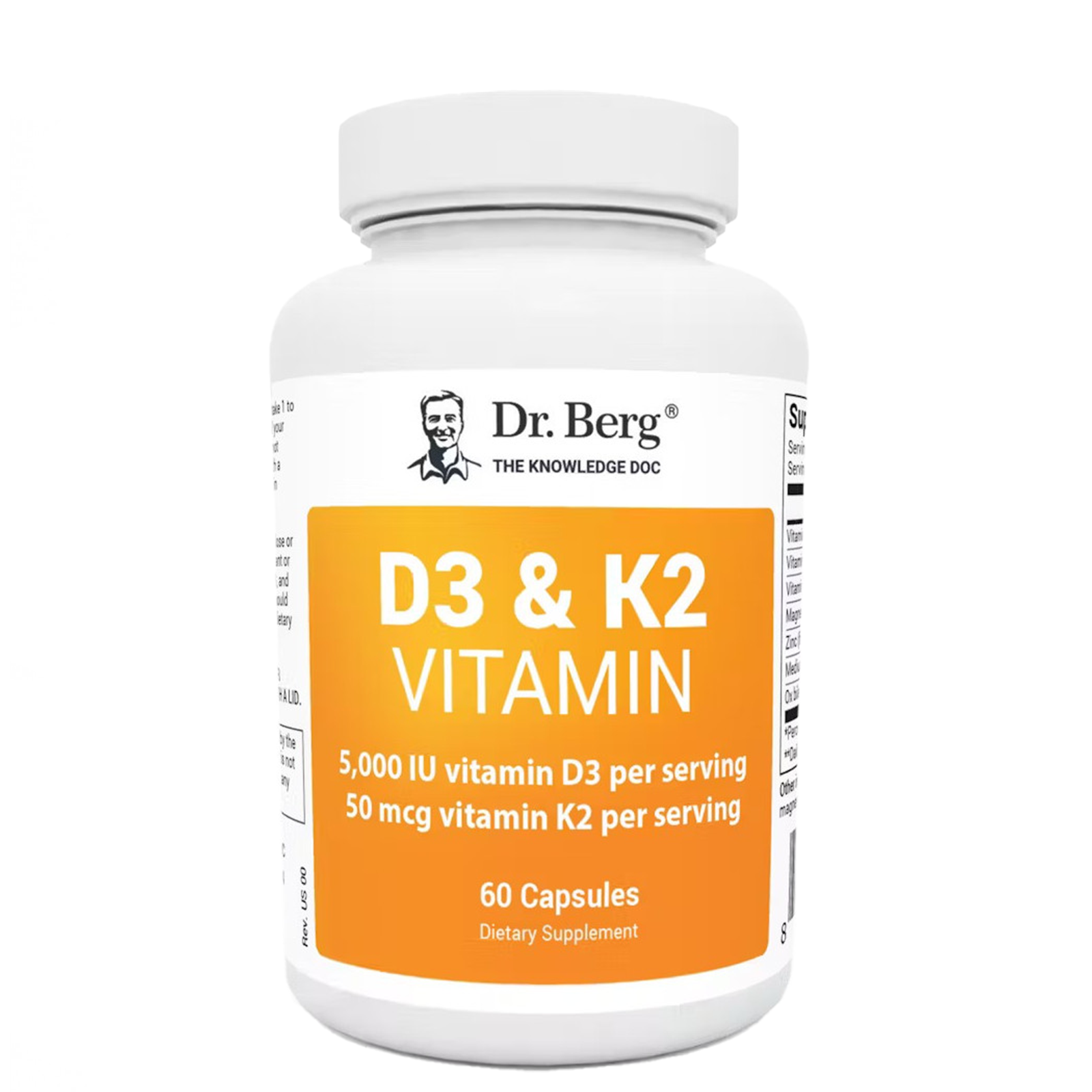 Витамины D3 + K2 (5,000 МЕ) 60 капсул